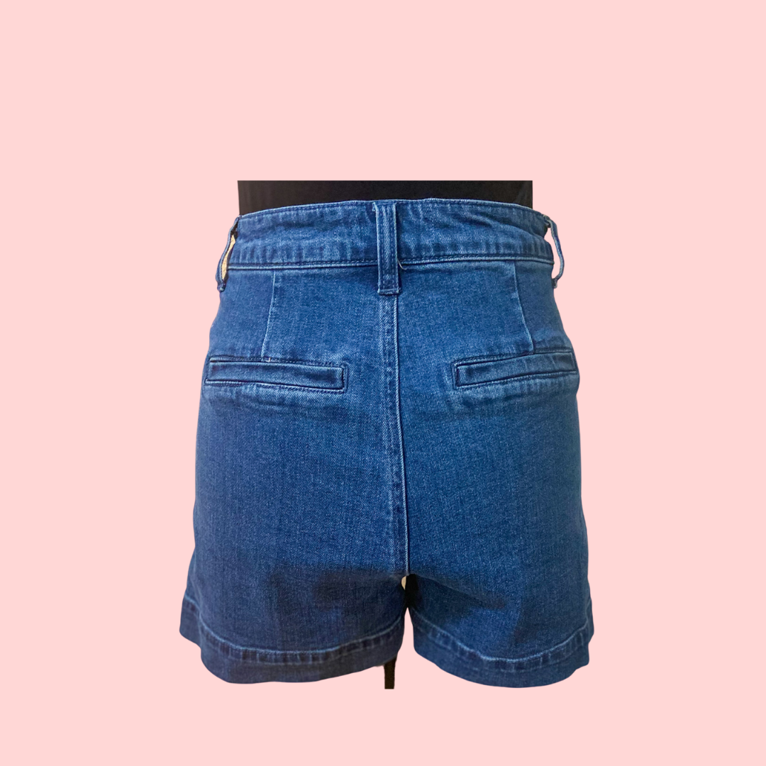 Denim High Waist Short