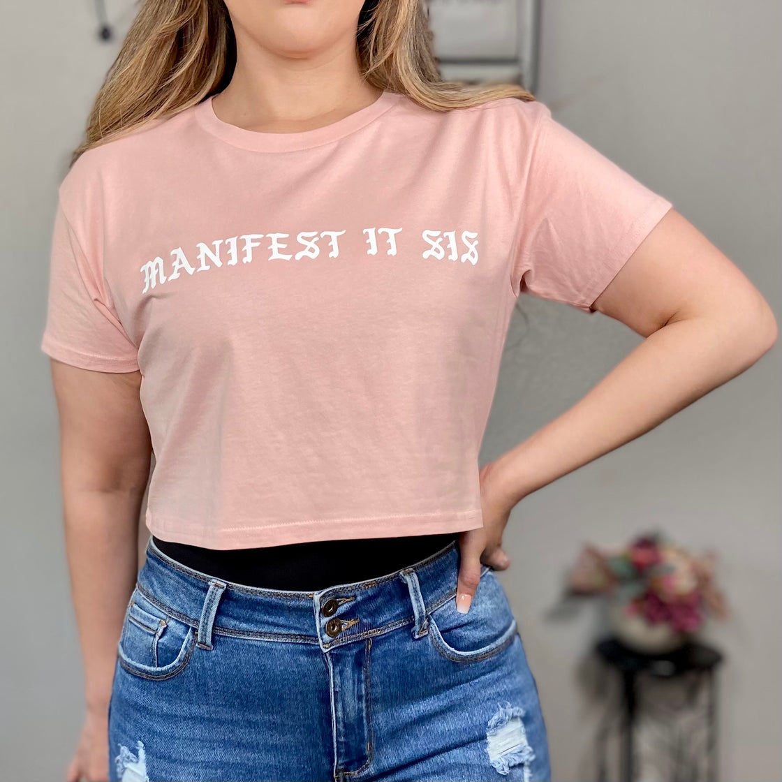 Manifest It Crop Tee