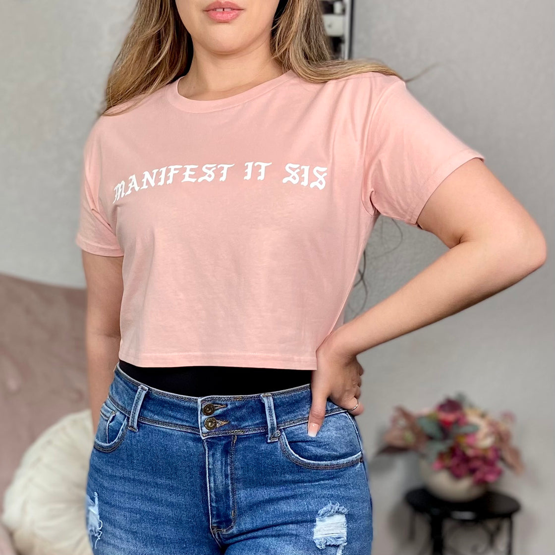 Manifest It Crop Tee